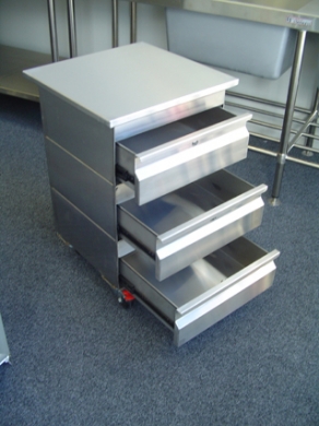 SS Mobile Drawer Unit & Work Top